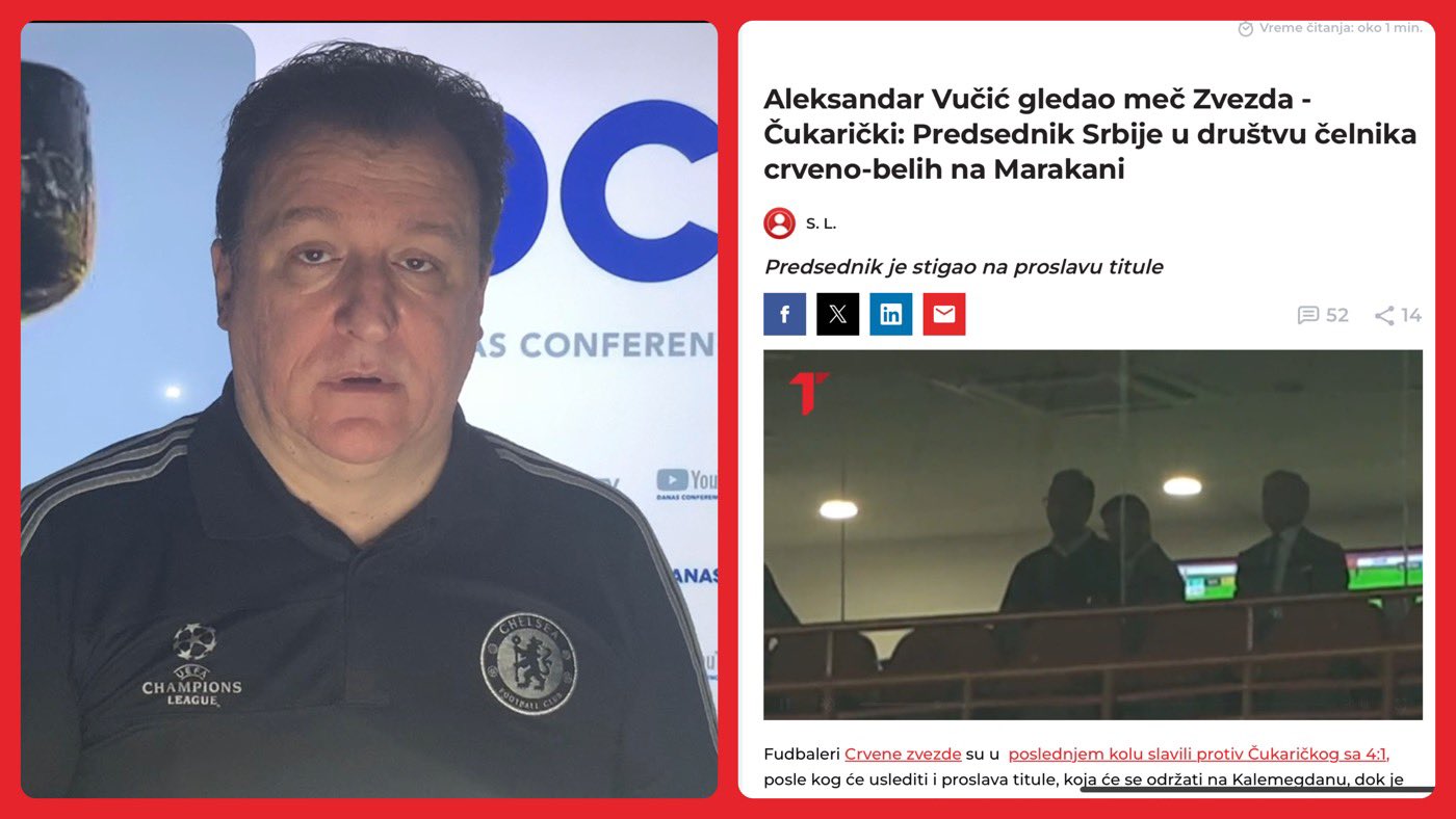 Željko Pantić: Vučić proslavio titulu koju je osvojio za Zvezdu i poluprazne tribine na proslavi…(VIDEO)